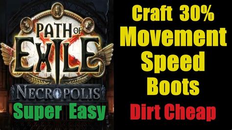 poe crafting movement speed boots.